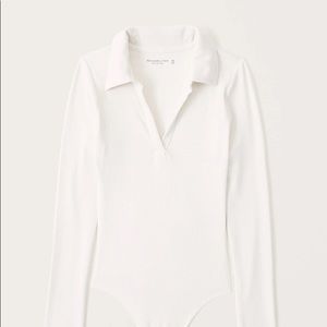 Ribbed polo bodysuit Abercrombie brand new with tags